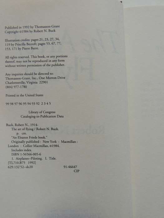 The Art Of Flying  Robert N. Buck