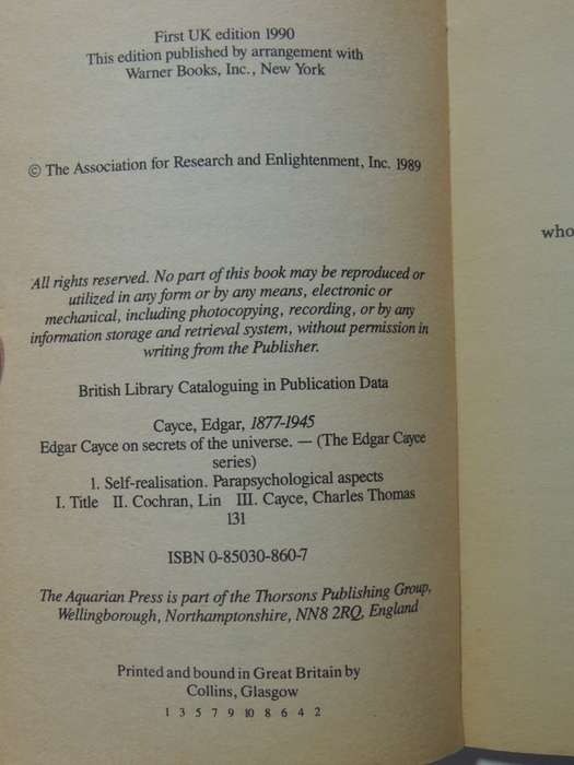 On Secrets Of The Universe - Edgar Cayce