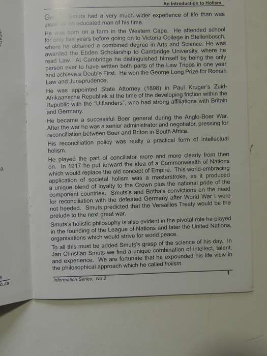 One Man In His Time: A Pictorial Review Of The Life Of Jan Christian Smuts May 24th, 1870 - Septembe