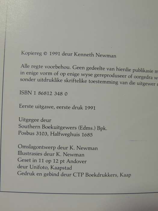 Newman seTuinvoels- Kenneth Newman    AFRIKAANS