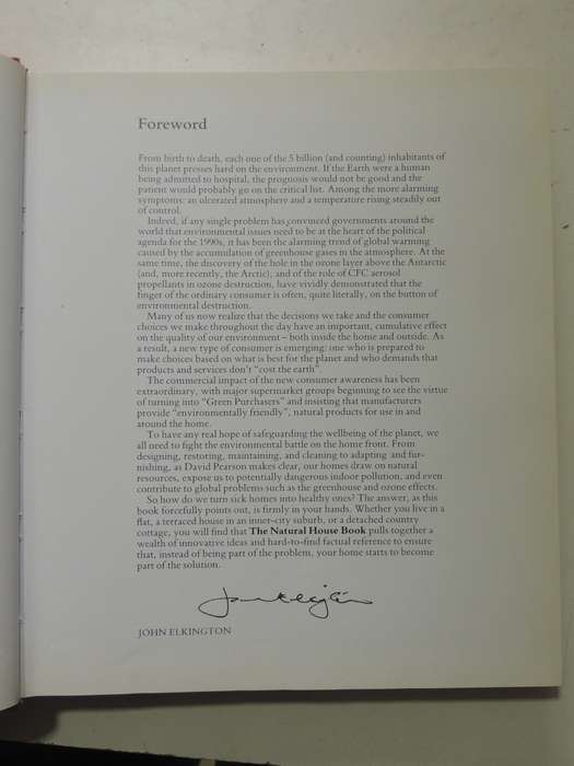 The Natural House Book: Creating A Healthy, Harmonious And Ecologically Sound Home- David Pearson