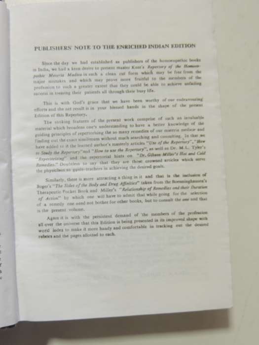 Repertory of the Homoeopathic Materia Medica & A Word Index - JT Kent  Indian Reprint 2002 from 6th