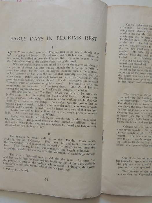 The Pilgrim Diggers Of The Seventies: A Short History Of The Origin Of Pilgrims Rest (1873-1881) Wit