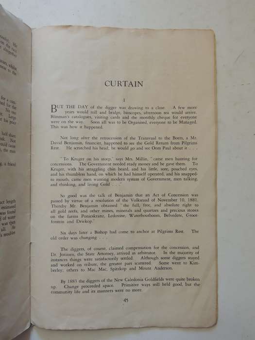 The Pilgrim Diggers Of The Seventies: A Short History Of The Origin Of Pilgrims Rest (1873-1881) Wit