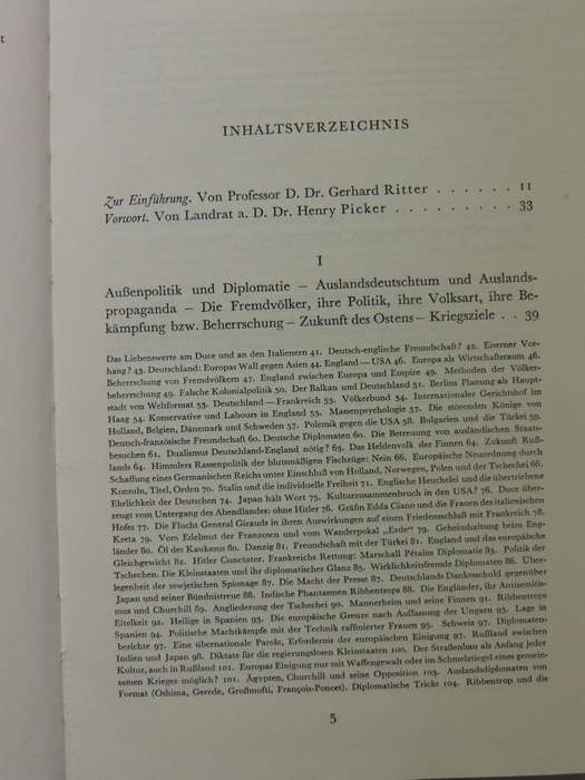 Hitler's Tischgesprache In Fuhrerhauptquartier - Dr. Henry Picker         In German Language