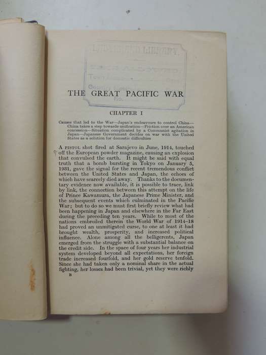 The Great Pacific War 1931-1933 (1st Edition 1925)  Hector C. Bywater