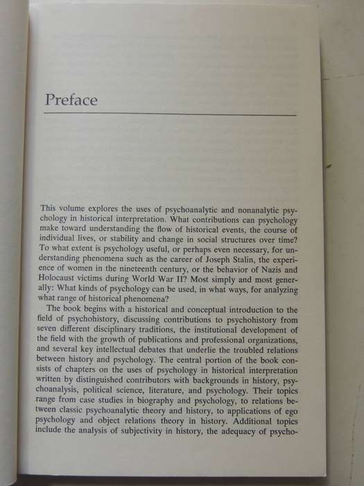 Psychology & Historical Interpretation - ed William McKinley Runyan