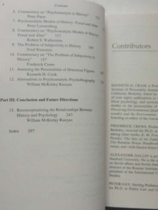 Psychology & Historical Interpretation - ed William McKinley Runyan