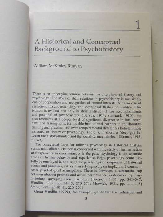 Psychology & Historical Interpretation - ed William McKinley Runyan