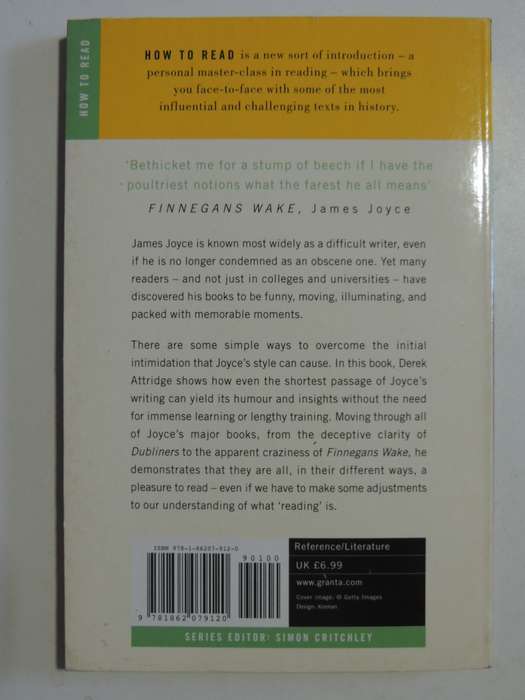 How To Read Joyce - Derek Attridge