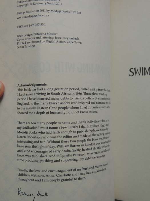 Swimming With Cobras- Rosemary Smith