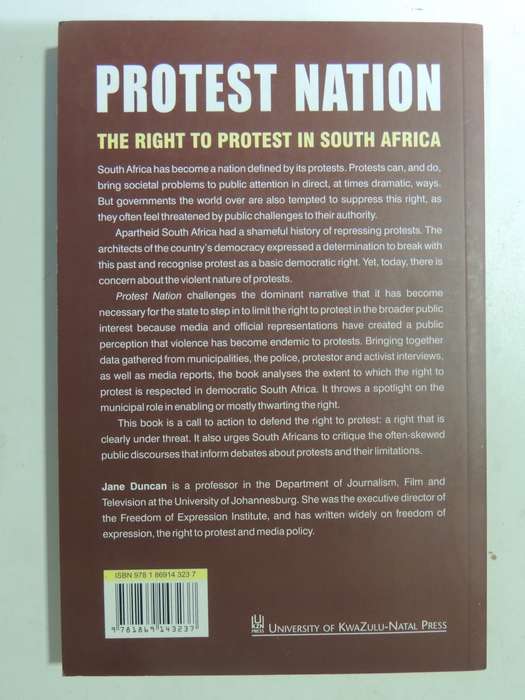 Protest Nation: The Right To Protest In South Africa - Jane Duncan