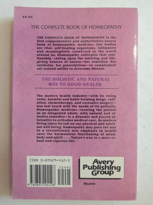 The Complete Book Of Homeopathy - Dr. Michael Weiner