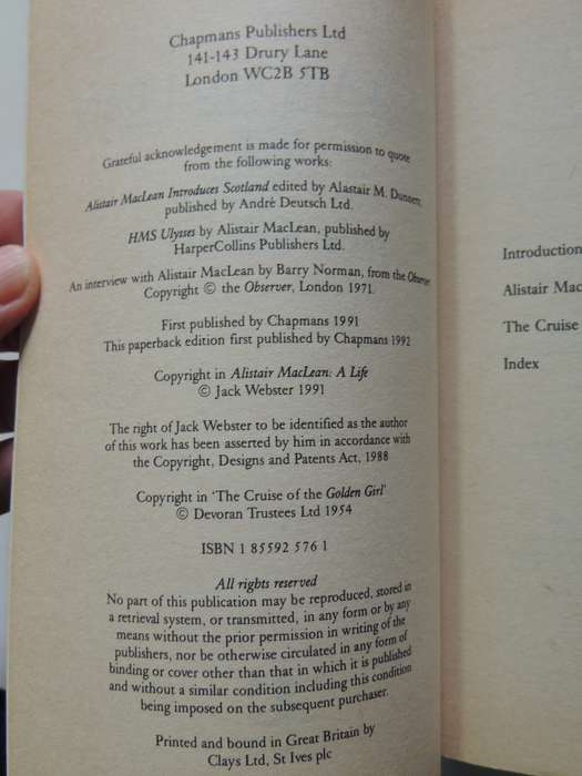 Alistair MacLean - Jack Webster