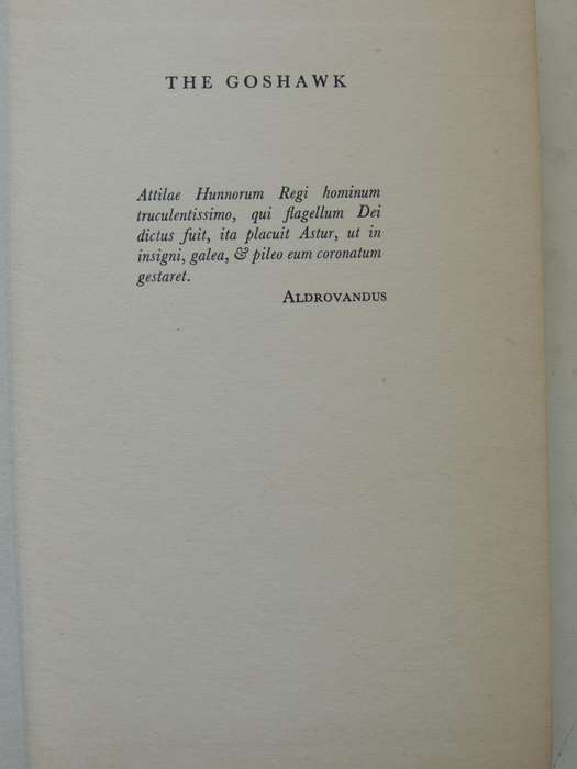 The Goshawk - T.H. White   1st Edition  1951