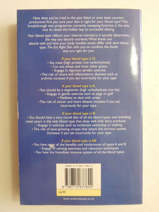 The Eat Right Diet  - Dr. Peter D'Adamo
