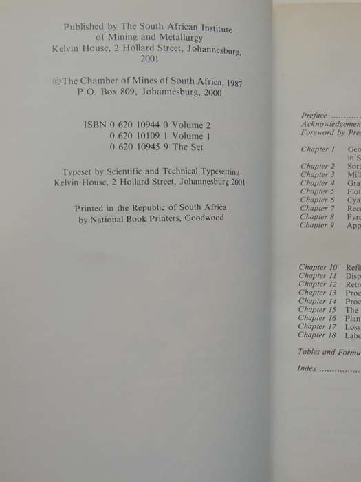 The Extractive Metallurgy Of Gold In South Africa - ed. G.G. Stanley   2 Volumes