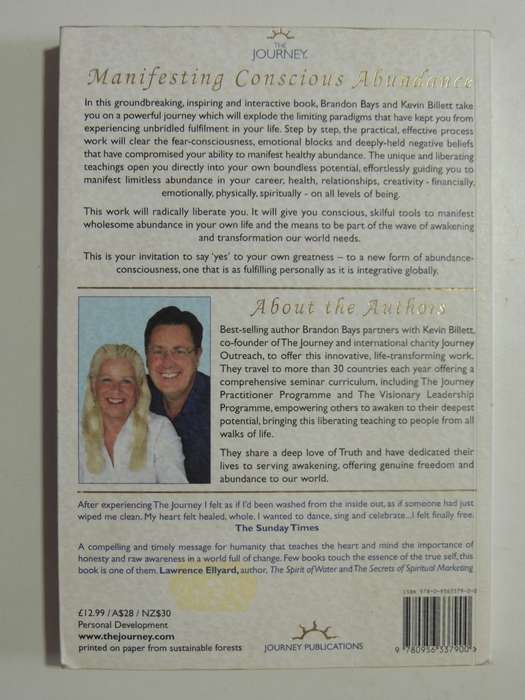 Consciousness The New Currency: A New Paradigm For Manifesting Conscious Abundance, ..B Bays, K Bill