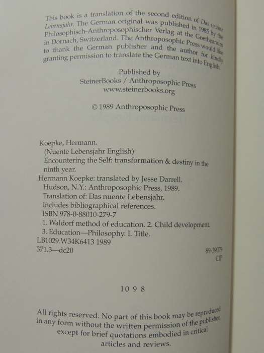 Encountering The Self: Transformation & Destiny In The Ninth Year - Hermann Koepke
