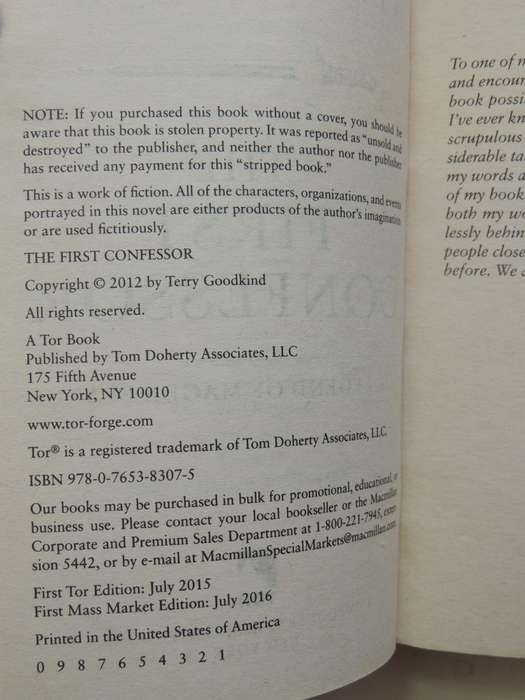 The First Confessor - Terry Goodkind