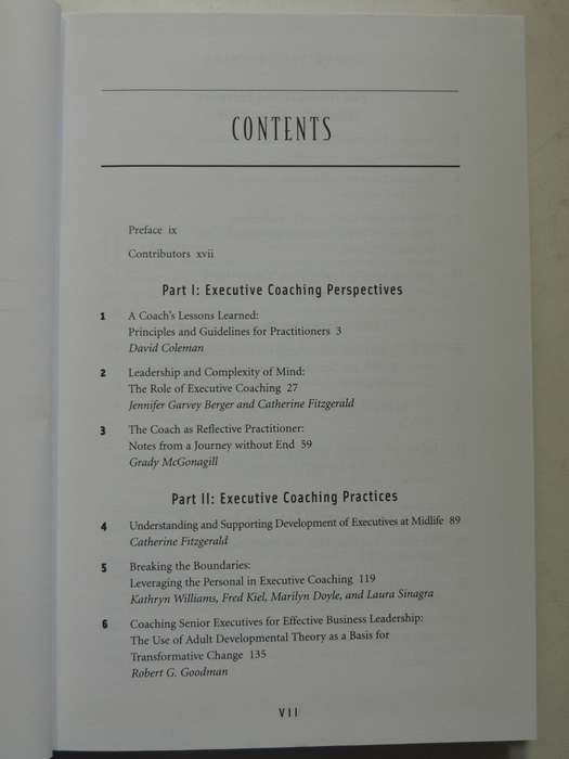 Executive Coaching : Practices & Perspective - Catherine Fitzgerald & Jennifer Garvey Berger