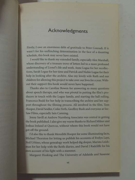The King's Speech, How One Man Saved the British Monarchy- Mark Logue, Peter Conrad