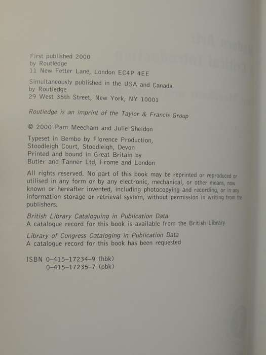 Modern Art: A Critical Introduction - Pam Meecham & Julie Sheldon
