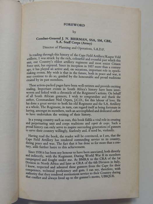 Gunners Of The Cape - The Story Of The Cape Field Artillery  Neil Orpen