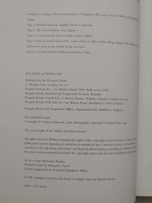 Heaven's Mirror, Quest for the Lost Civilization - Graham Hancock, Santa Faia