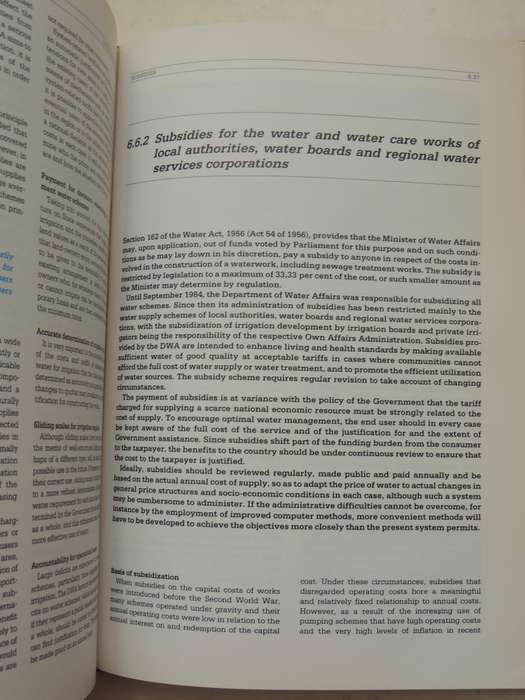 Management Of The Water Resources Of The Republic Of South AfricaDepartment Of Water Affairs