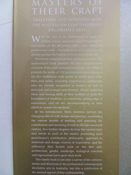 Masters Of Their Craft Tradition & Innovation In The Australian Contemporary Decorative ArtsNoris I