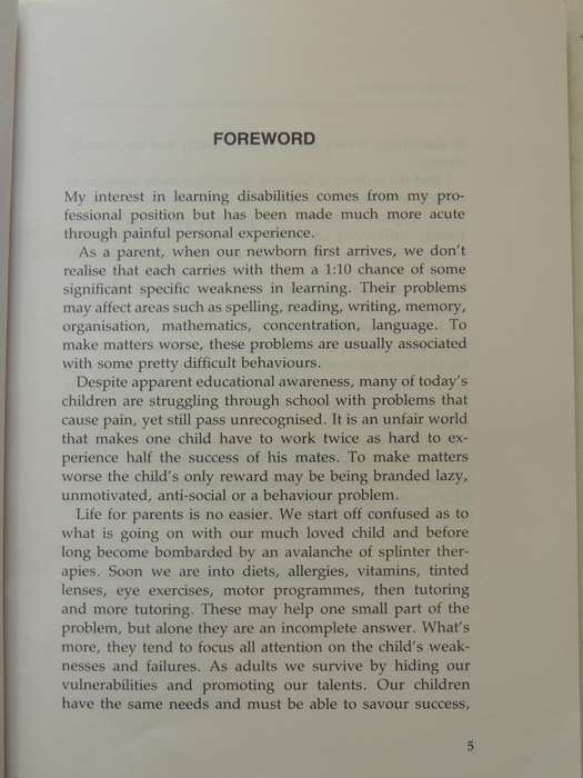 The Hidden Handicap:  Help Children Who Suffer From Dyslexia, Hyperactivity & Learning Difficulties