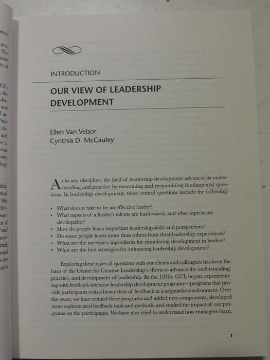 Handbook Of Leadership Development- Cynthia D. McCauley, Ellen Van Velsor