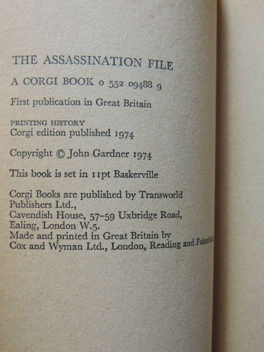 The Assassination File- John Gardner