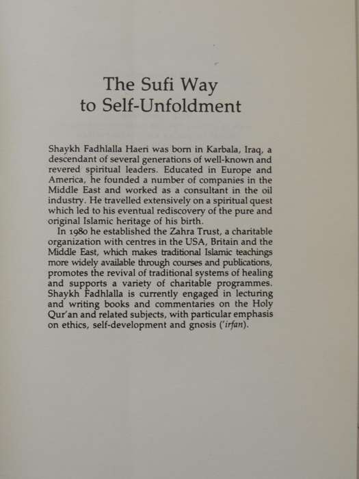 The Sufi Way To Self-Unfoldment- Shaykh Fadhlalla Haeri