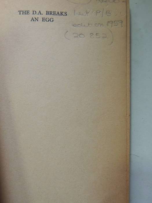 The D.A. Breaks An Egg (1st P/B 1959) - Erle Stanley Gardner