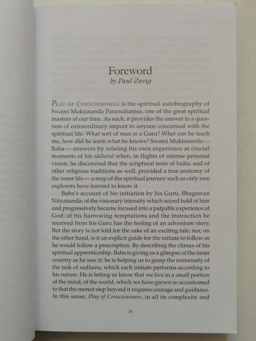 Play Of Consciousness: A Spiritual Autobiography - Swami Muktananda