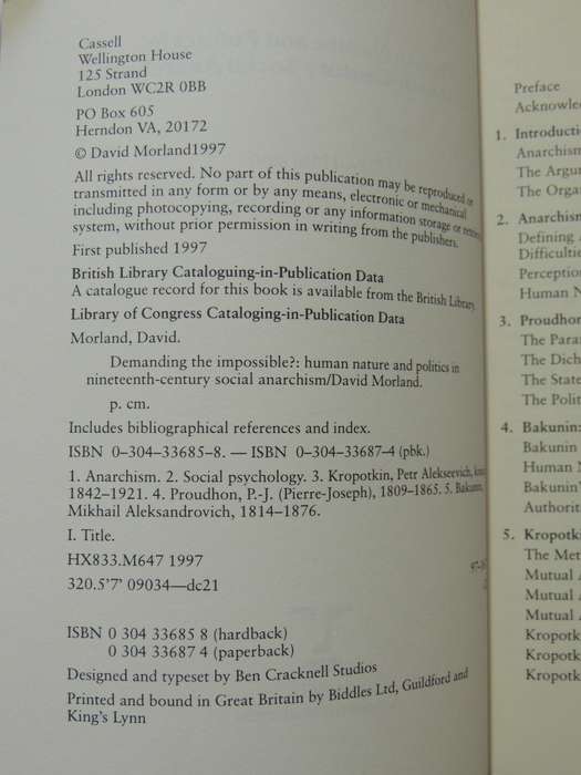 Demanding The Impossible? Human Nature &Politics In 19th-Century Social Anarchism  - David Morland