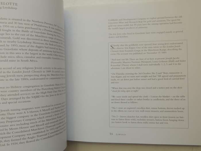 Jewish Life In The South African Country Communities: Vol 1 The Northern Great Escarpment, The Lowve