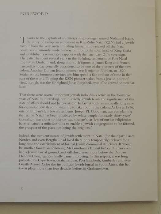 Jewish Life In The South African Country Communities: Vol IV Coastal Region & Pinetown, Midlands, No