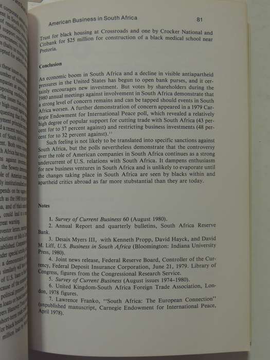 The American People And South Africa- ed Alfred O Hero & John Barratt