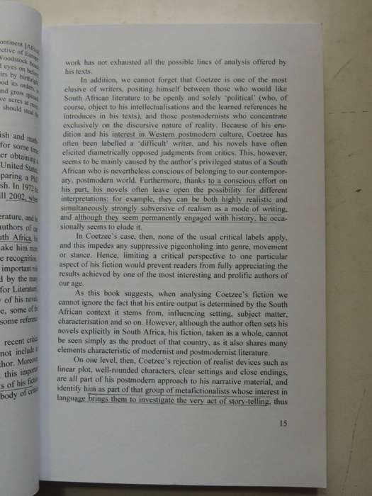 Old Myths, Modern Empires: Power, Language & Identity In JM Coetzee's Work    Michela Canepari-Labib