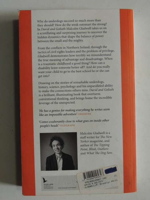David & Goliath: Underdogs, Misfits And The Art Of Battling GiantsMalcolm Gladwell