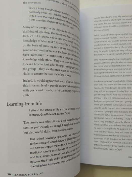Learning For Living: Towards A New Vision For Post-School Learning In South Africa - ed Ivor Baatjes