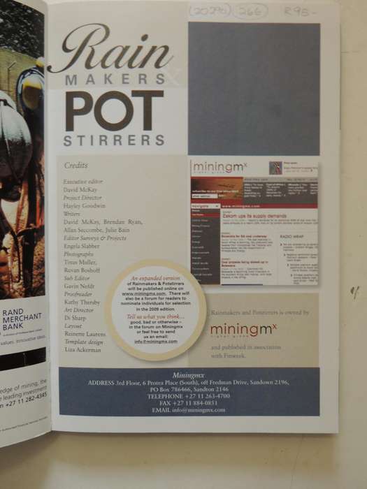 Rain Makers Pot Stirrers: Your Guide To The 100 Most Influential People In SA's Mining Industry (200