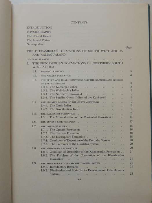 The Precambrian Geology Of South West Africa And Namaqualand - Henno Martin