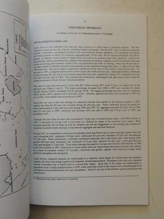 South Africa's Mineral Industry 1997/98Department Of Minerals And Energy
