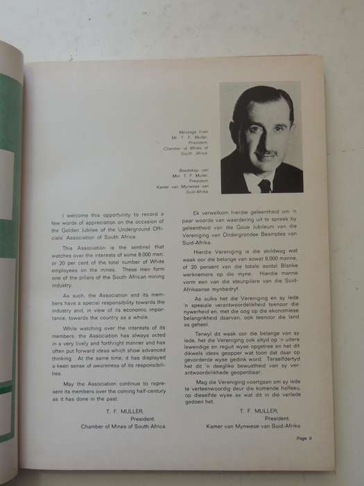 Vereniging van Ondergrondse Amptenare van Suid Afrika: 50 Jare van Saamwerking in Mynbou/50 Years of
