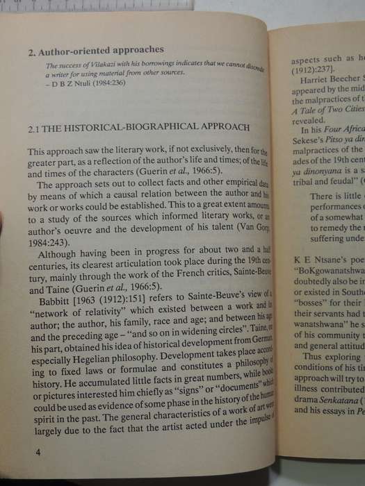 African Literature: Approaches And Applications - C.F. Swanepoel