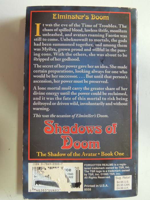 Shadows of Doom, The Shadow of the Avatar Book 1, Forgotten Relams - Ed Greenwood